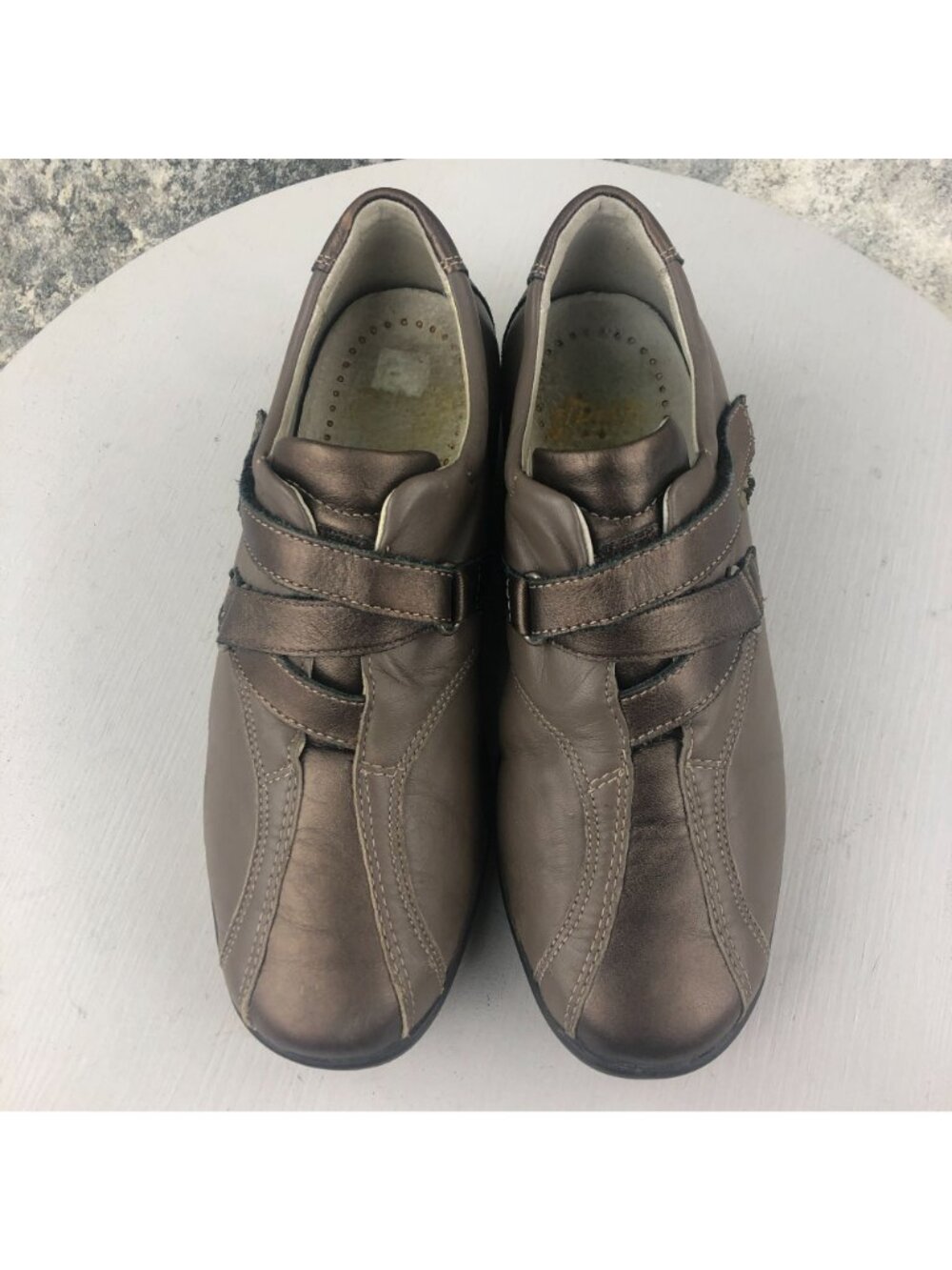 Fidelio Women's Size UK 4 (6.5-7) Hallux Brown Bronze Closed Toe Wedge Shoes - Picture 3 of 15